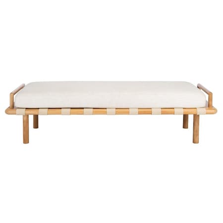 Safavieh 70 x 25.7 x 18.5 in. Constantine Teak Bench, Natural & White SFV9026A